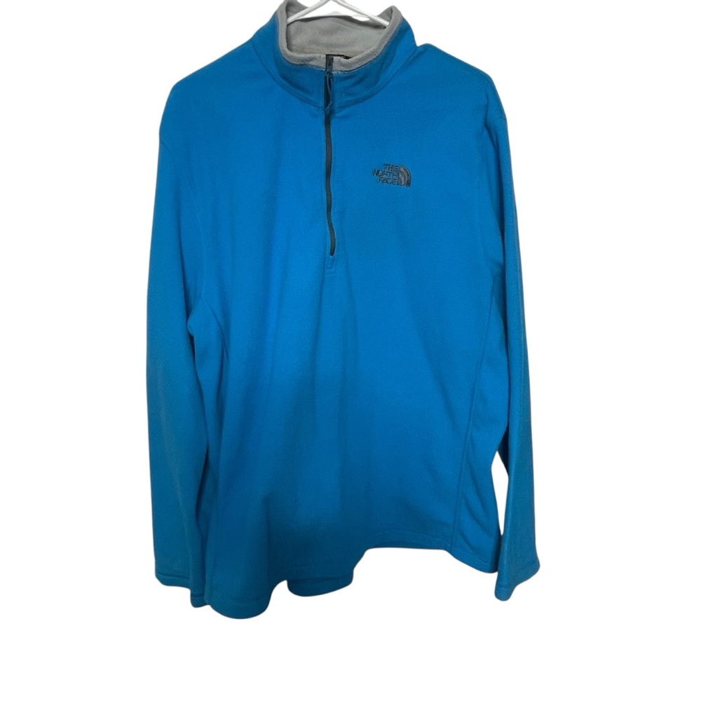 The North Face 1/4 Zip Tech Fleece Jacket Men’s XL Blue High Collar
